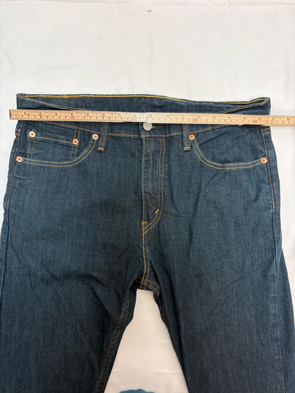 Levi’s 508 Regular Taper Jeans Dark Wash Blue Denim 33WX32L - Picture 6 of 12